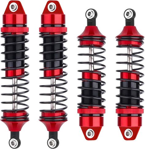 AllinRC 5862 Oil Shock Absorber RC Shocks Damper for Traxxas 1/10 Slash 2WD & 4x4 Nitro Rustler Stampede 4X4 VXL Hoss 4x4 Bandit (Red Black) in Kuwait