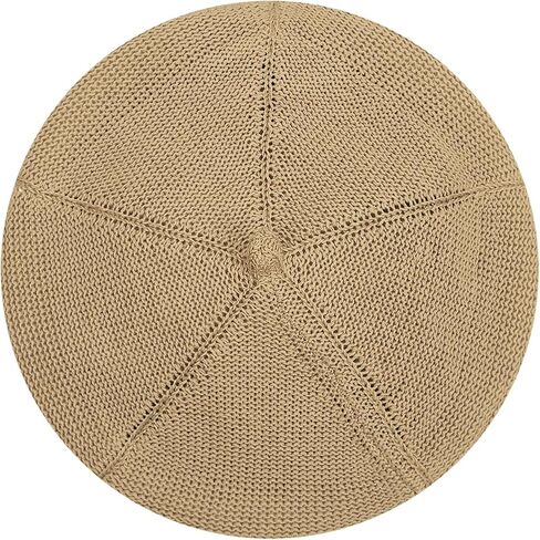 Gllutt Summer Beret Hat for Women Knitting Inner Sweatband with Size Adjustable String Starfish Stripe in Saudi Arabia