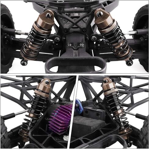 AllinRC 5862 ممتص الصدمات الزيتي RC لصدمات Traxxas 1/10 Slash 2WD & 4x4 Nitro Rustler Stampede 4X4 VXL Hoss 4x4 Bandit (أحمر أسود) in Kuwait