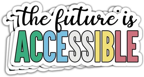 SUNHADO (3 قطع) ملصق The Future Is Accessible ملصقات فخر الإعاقة ملصقات علم فخر الإعاقة ملصقات للتوعية بالإعاقة تدعم هدايا المعاقين ديكورات زجاجة الكمبيوتر المحمول ونافذة السيارة in Kuwait