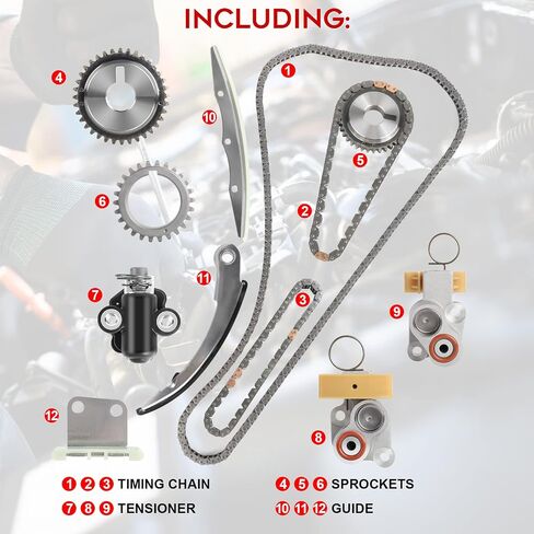 PUENGSI Timing Chain Kit Compatible with 2004-2006 Altima Maxima V6 3.5L 2004-2007 Quest 3.5L, Engine Timing Chain Set Sprockets Tensioner in Saudi Arabia