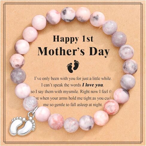 PINKDODO First Mothers Day Gifts for New Mom，Mothers Day Mom Mommy to Be Bracelet Gift in Saudi Arabia
