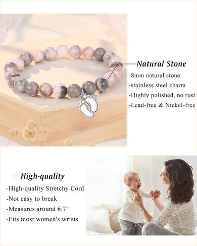 PINKDODO First Mothers Day Gifts for New Mom，Mothers Day Mom Mommy to Be Bracelet Gift in Saudi Arabia
