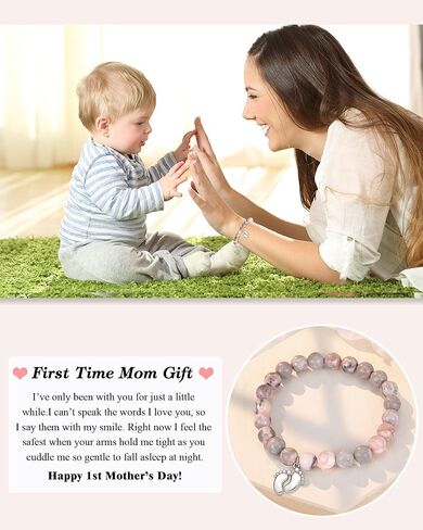 PINKDODO First Mothers Day Gifts for New Mom，Mothers Day Mom Mommy to Be Bracelet Gift in Saudi Arabia
