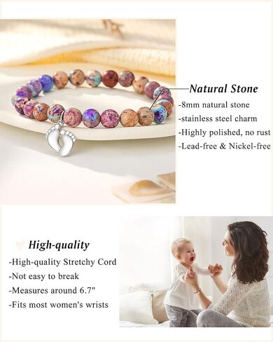 PINKDODO First Mothers Day Gifts for New Mom，Mothers Day Mom Mommy to Be Bracelet Gift in Saudi Arabia