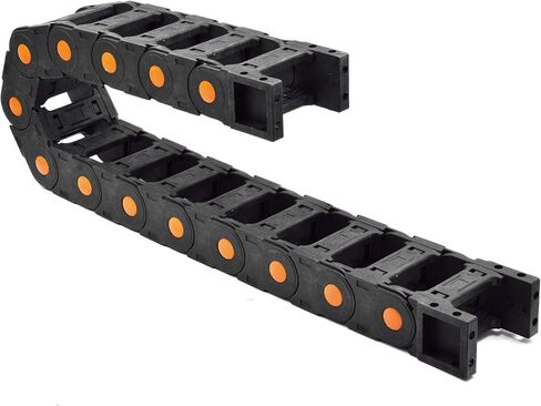 Plastic Drag Chain Cable Carrier Open Type with End Connectors R125 35 x 75mm L1000mm for Electrical CNC Router Machines in Saudi Arabia