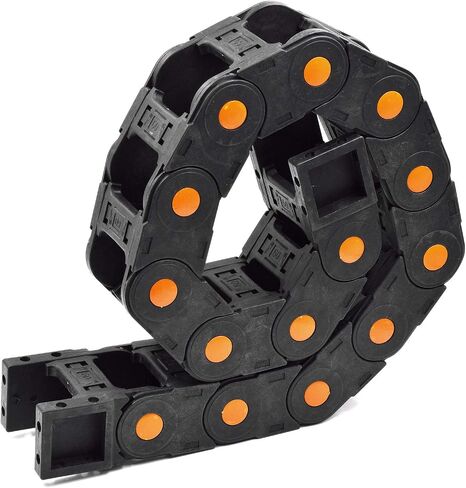 Plastic Drag Chain Cable Carrier Open Type with End Connectors R125 35 x 75mm L1000mm for Electrical CNC Router Machines in Saudi Arabia