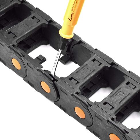 Plastic Drag Chain Cable Carrier Open Type with End Connectors R125 35 x 75mm L1000mm for Electrical CNC Router Machines in Saudi Arabia