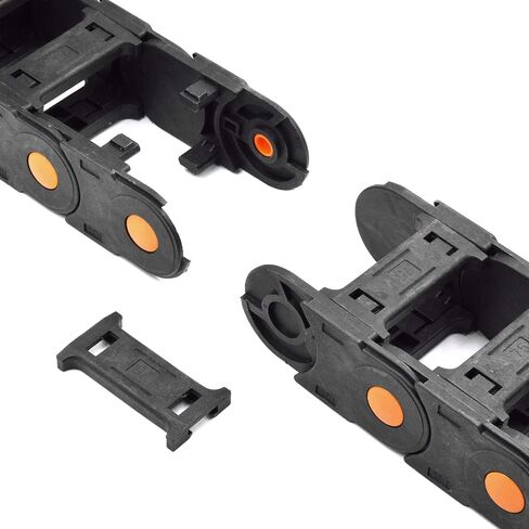 Plastic Drag Chain Cable Carrier Open Type with End Connectors R125 35 x 75mm L1000mm for Electrical CNC Router Machines in Saudi Arabia