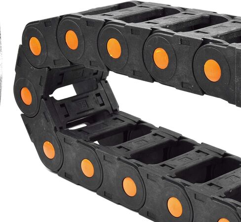 Plastic Drag Chain Cable Carrier Open Type with End Connectors R125 35 x 75mm L1000mm for Electrical CNC Router Machines in Saudi Arabia