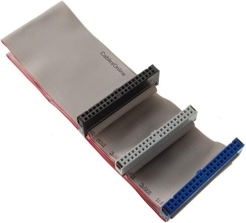 CablesOnline, 18-inches 40-Pin/80-Wires Ultra ATA 2-Drive 3-Connectors IDE Ribbon Cable, FI-U01 in Saudi Arabia