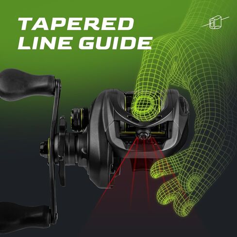 بكرة صيد الطعم M1 من HANDING M1، بكرات صيد من ألياف الكربون بوزن 17.64 رطل، نسبة تروس 7.2:1، نظام فرامل مغناطيسي 8 أزرار، تصميم منخفض الوزن خفيف الوزن 7.3 أونصة، محامل كروية 6+1 in Kuwait