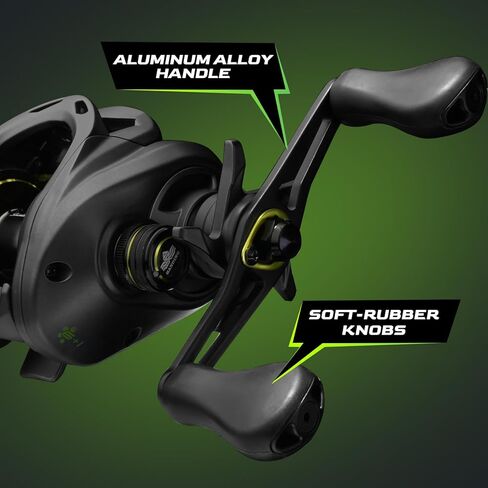 بكرة صيد الطعم M1 من HANDING M1، بكرات صيد من ألياف الكربون بوزن 17.64 رطل، نسبة تروس 7.2:1، نظام فرامل مغناطيسي 8 أزرار، تصميم منخفض الوزن خفيف الوزن 7.3 أونصة، محامل كروية 6+1 in Kuwait