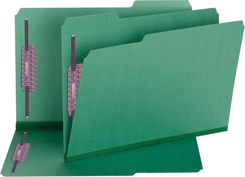 Smead Pressboard Fastener File Folder with SafeSHIELD Fasteners, 2 Fasteners, 1/3-Cut Tab, 2" Expansion, Legal Size, Bright Red, 25 per Box (19936) in Saudi Arabia