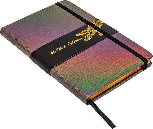 Pukka Pad, Wild Notepad with Pocket, Ribbon Page Marker, and Elasticized Closure - 8.5 x 5.3in - 96 Sheets of 80GSM Ivory Lined Paper - Python in Saudi Arabia