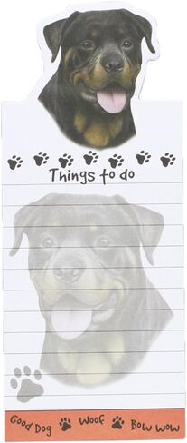 "Rottweiler Magnetic List Pads" Uniquely Shaped Sticky Notepad Measures 8.5 by 3.5 Inches in Saudi Arabia