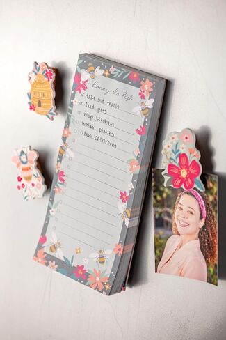 Karma, Large Magnetic Notepads, Notepads for Grocery List, Shopping List, To-Do List, Reminders, Strong Magnetic Back, Memo Notepad 100 Sheets Per Pad, Cute Colorful Designs - Cat in Saudi Arabia