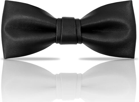 Luckyvestir Bow Ties for Men, Black/Red/Blue/Gold Bowties Men, PU Leather Mens Bow Tie Tuxedo Banquet in Saudi Arabia