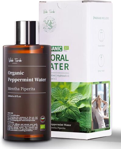 VTS Organic Damask Rosewater with DiffuserSet,Hydrating Mist for Skin & Hair No Dyes or Alcohol/Air Fresheners (5 fl.oz Damask Rose Water & 5 fl.oz Bulgarian White Rose Water & Mist Sprayer) in Saudi Arabia