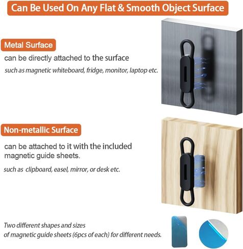 12 Pack Magnetic Pen Holder for Refrigerator, Silicone Magnetic Pencil Holder for Locker, Magnetic Dry Erase Marker Holder for Whiteboard, Desk, Clipboard (12back) in Saudi Arabia
