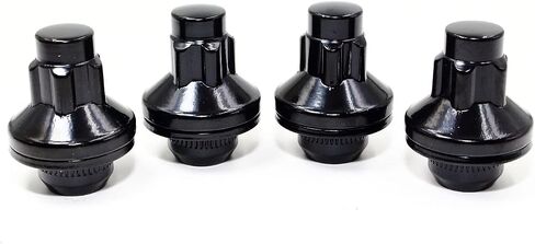مجموعة من 4 Veritek 14x1.5 مم 1.85 بوصة طول 47 مم مع مفتاحين 22 مم 21 مم مفتاح سداسي OEM Mag Washer Style مصنع استبدال أقفال عجلة سوداء لسيارة Toyota Sequoia Landcruiser Tundra Lexus LX VPE-45900N2BK in Saudi Arabia