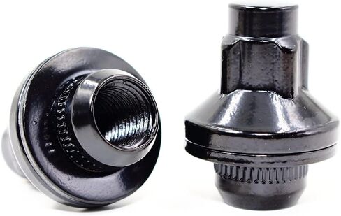 مجموعة من 4 Veritek 14x1.5 مم 1.85 بوصة طول 47 مم مع مفتاحين 22 مم 21 مم مفتاح سداسي OEM Mag Washer Style مصنع استبدال أقفال عجلة سوداء لسيارة Toyota Sequoia Landcruiser Tundra Lexus LX VPE-45900N2BK in Saudi Arabia