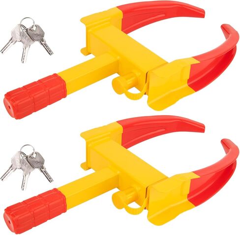 قفل عجلة المقطورة، قطعتان من إطارات قفل المقطورة الآمنة العالمية ضد السرقة لعربة الجولف للسيارة المقطورة والقوارب وسيارات الدفع الرباعي والدراجات النارية - قفل التمهيد بمشبك العجلة in Kuwait