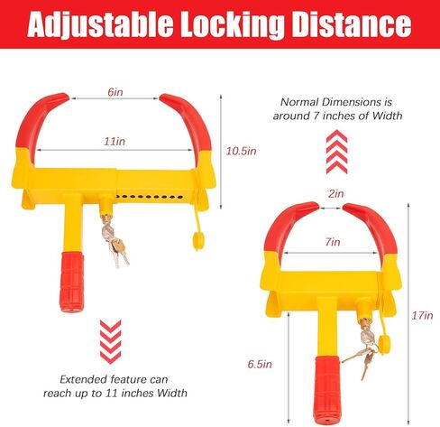 قفل عجلة المقطورة، قطعتان من إطارات قفل المقطورة الآمنة العالمية ضد السرقة لعربة الجولف للسيارة المقطورة والقوارب وسيارات الدفع الرباعي والدراجات النارية - قفل التمهيد بمشبك العجلة in Kuwait