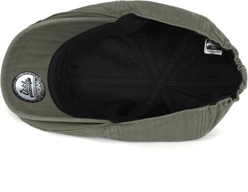 ililily Washed Cotton Flat Cap Cabbie Hat Gatsby Ivy Irish Hunting Newsboy Stretch Big Hat in Kuwait