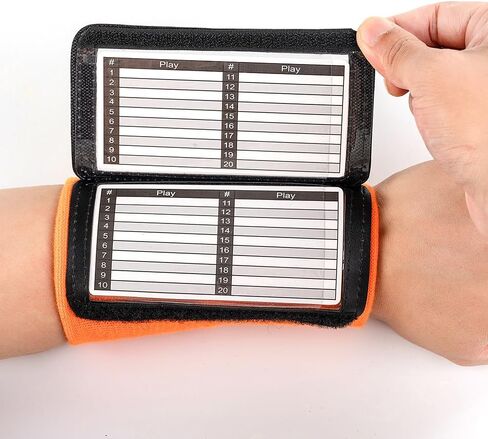 Youth Wrist Coach (10 Pack)- Triple Windows Playbook QB Wristband - Great for Football Plays, Baseball Calls All Sports in Kuwait
