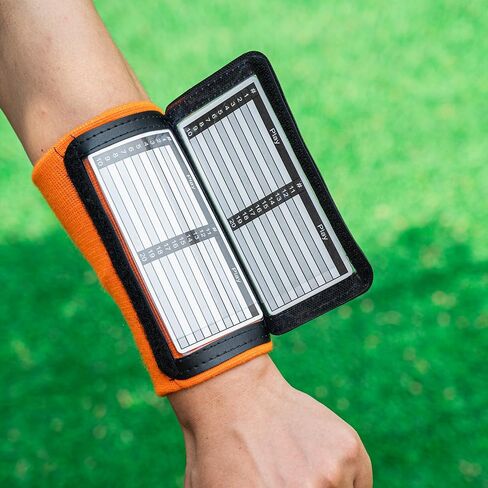 Youth Wrist Coach (10 Pack)- Triple Windows Playbook QB Wristband - Great for Football Plays, Baseball Calls All Sports in Kuwait