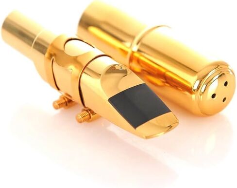 قطعة فم ألتو ساكسفون مع غطاء وأربطة، قطع أبواق نحاسية معدنية إب ألتو ساكس 5C لمحترفي الساكسفون والمبتدئين، قطعة فم ساكس مع قطعة رأس، مشبك معدني in Kuwait