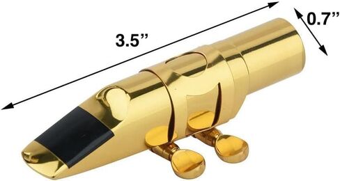 قطعة فم ألتو ساكسفون مع غطاء وأربطة، قطع أبواق نحاسية معدنية إب ألتو ساكس 5C لمحترفي الساكسفون والمبتدئين، قطعة فم ساكس مع قطعة رأس، مشبك معدني in Kuwait