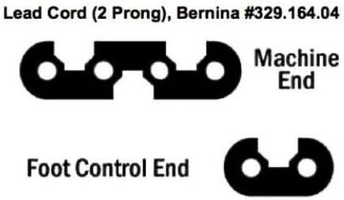 Sew-Link Lead Power Cord (2 Prong) #329.164.04 for Bernina Sewing Machines in Kuwait