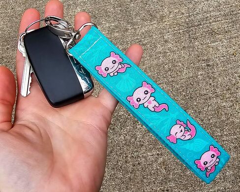 Animal Lover Keychain Wristlet - Cute Key Fob *for women - Wrist Lanyard - Handmade Gift Idea for Her - Car Accessories (Red Panda) in Saudi Arabia