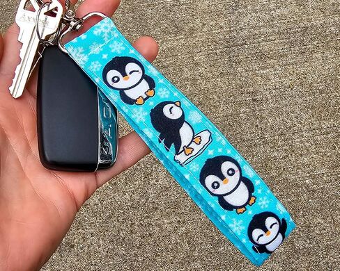 Animal Lover Keychain Wristlet - Cute Key Fob *for women - Wrist Lanyard - Handmade Gift Idea for Her - Car Accessories (Red Panda) in Saudi Arabia