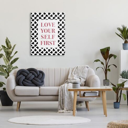 Stupell Industries Love Yourself First Phrase Canvas Wall Art, Design by Martina Pavlova in Saudi Arabia