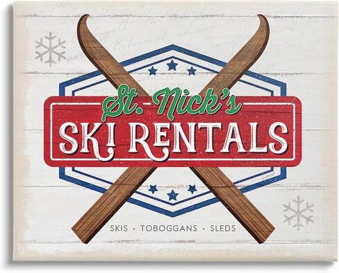 Stupell Industries St. Nick's Ski Rentals Vintage Canvas Wall Art, Design by Jennifer Pugh in Saudi Arabia