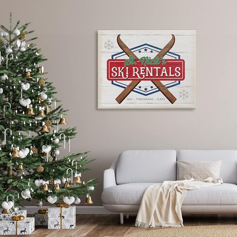 Stupell Industries St. Nick's Ski Rentals Vintage Canvas Wall Art, Design by Jennifer Pugh in Saudi Arabia