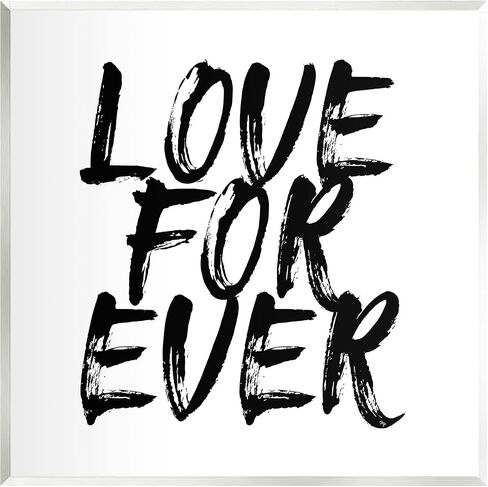Stupell Industries Love Forever Brush Stroke Phrase Wood Wall Art, Design by Martina Pavlova in Saudi Arabia
