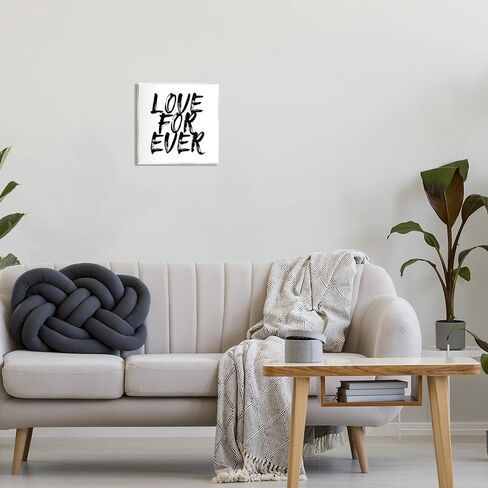 Stupell Industries Love Forever Brush Stroke Phrase Wood Wall Art, Design by Martina Pavlova in Saudi Arabia