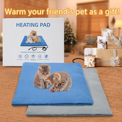 سرير قطط مُدفأ داخليًا من Glovv، وسادة تدفئة للقطط مع 6 وسائد تدفئة خارجية للقطط والكلاب الأليفة قابلة للتعديل، 2 عبوة قابلة للاستبدال، غطاء قابل للغسل، سرير كلب مسخن آليًا للحيوانات الأليفة، مقاس 45.72 سم × 45.72 سم in Kuwait