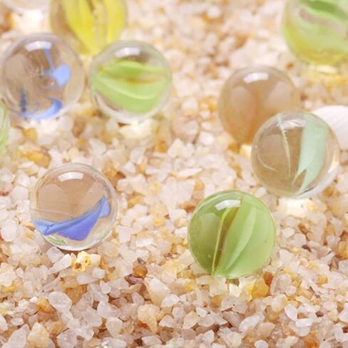 16mm Glass Marbles - Vibrant and Durable Marbles for Play and Decoration (128pcs) in Saudi Arabia