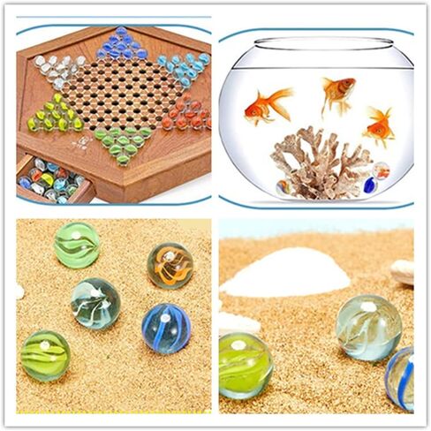 16mm Glass Marbles - Vibrant and Durable Marbles for Play and Decoration (128pcs) in Saudi Arabia