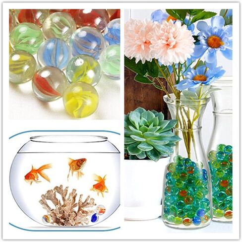 16mm Glass Marbles - Vibrant and Durable Marbles for Play and Decoration (128pcs) in Saudi Arabia