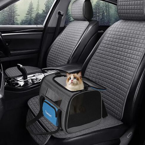 Cat and Dog Carrier with Wheels, Airline Approved Pet Carrier for Small Cats Dogs, Rolling Cat Carrier with Storage Pocket for Pets Up to 15 Lbs in Kuwait