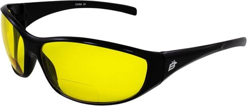 Birdz Sparrow Bifocal Safety Glasses - Black Frames 2.5 Yellow Lenses in Saudi Arabia