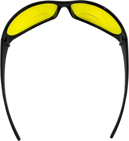 Birdz Sparrow Bifocal Safety Glasses - Black Frames 2.5 Yellow Lenses in Saudi Arabia