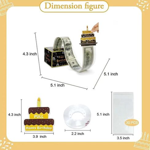 Birthday Money Box for Cash — Money Roll Gift Box with Pull Out Card, Money Gift Boxes for Cash Birthday with Transparent Bags, DIY Birthday Money Box for Parents, Lovers, Kids (Green) in Saudi Arabia