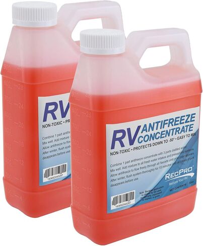 RecPro RV Antifreeze Concentrate Mixing Fluid for Winterizing Recreational Vehicles, -50 Degree Fahrenheit Protection, 32 Ounces… in Saudi Arabia